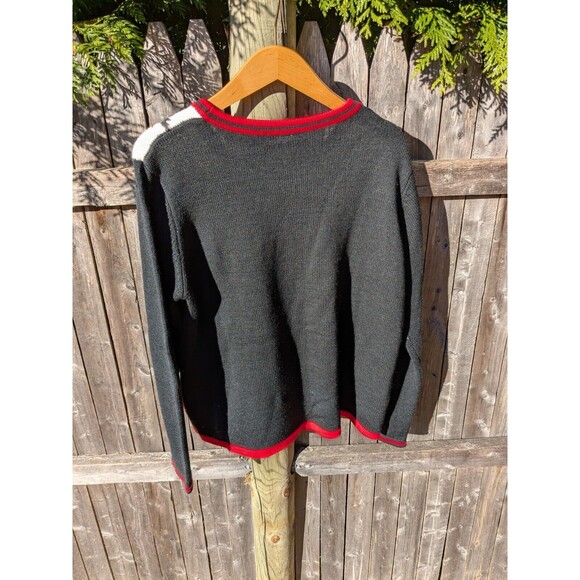 Holiday Time Ugly Christmas Sweater Snowman Tree Sled Multicolor XL Grandma - Picture 8 of 12